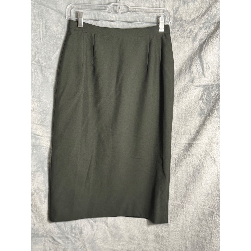 Pendleton Women's Pencil Skirt Size 6 Classic Olive‎ Wool Blend Professional